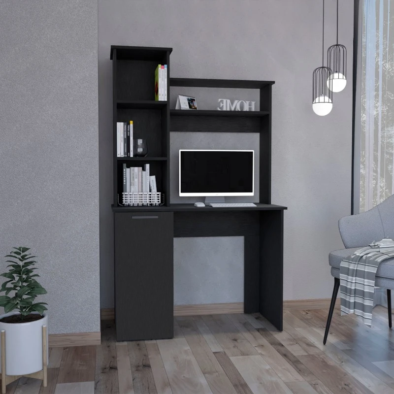 

3-Tier Storage Shelves Computer Desks Black Pc Luxury Work Computer Tables Headset Gamer Escritorios De Ordenador Home Furniture