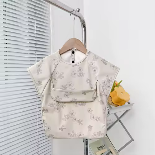 Cute Baby Bibs Toddler Baberos Bavoir Waterproof Short Sleeve Apron Cartoon Animals Children Feeding Smock Bib Baby Stuff 0-6Y - Image 11