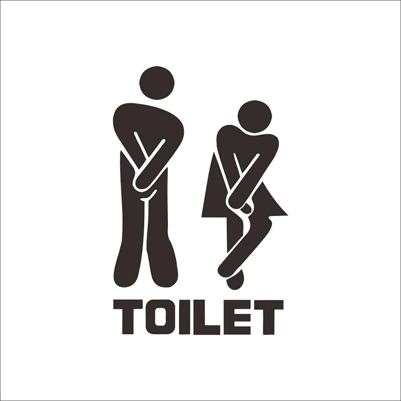 

Creative Funny Toilet Wall/Door Stickers Bathroom Decoration Vinyl Home Decor Decals Waterproof Wall Decals Luminous Stickers