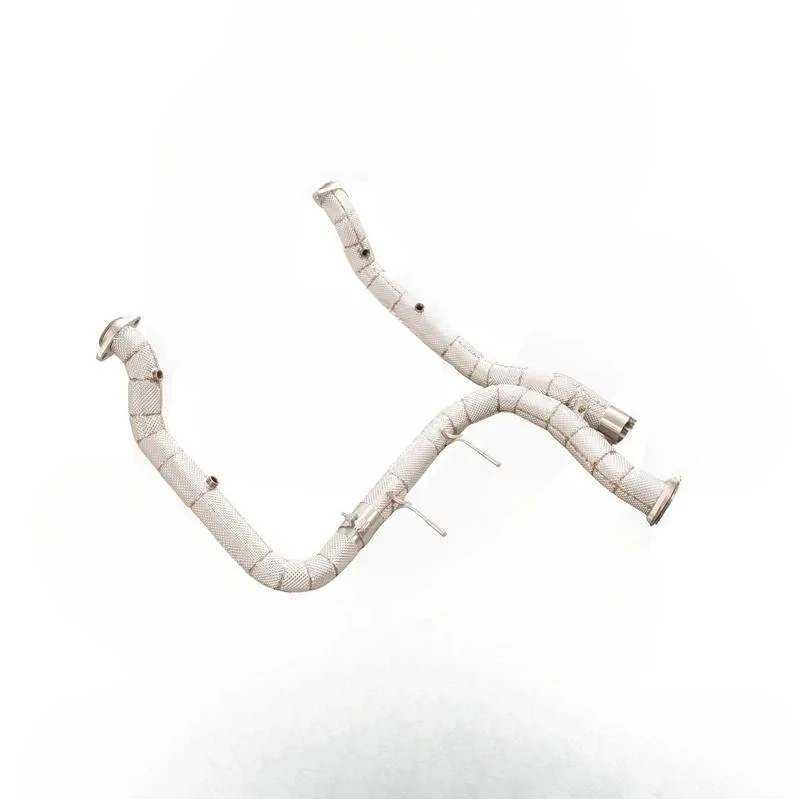YT Straight Through High Performance Exhaust Downpipes with Heat Insulation Suitable for Raptor 3.5TT
