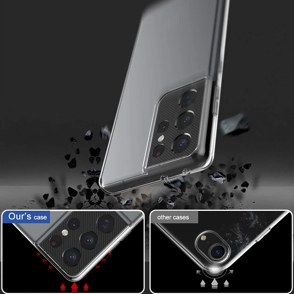 Funda de silicona transparente ultrafina para Samsung Galaxy S21 Fe Plus Ultra S21 +, funda suave para Samsung S21fe S 21