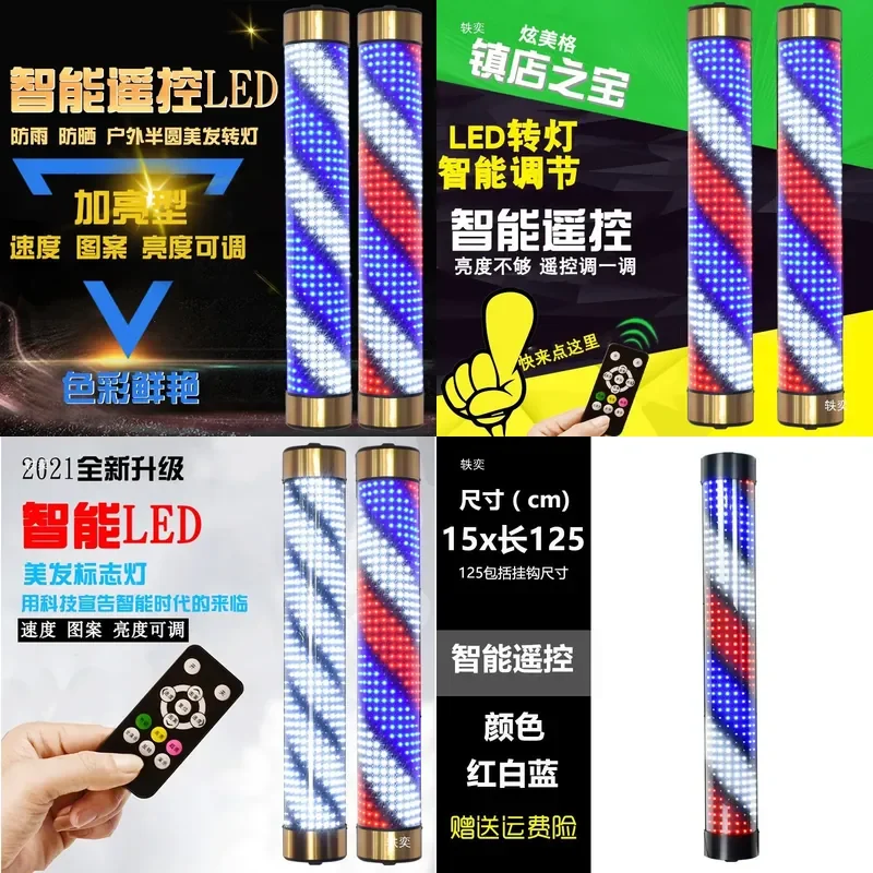 For Hair Barber Shop LED Light Box Semi Round Wall Hanging Retro  Style Super Bright Lighting Decor
