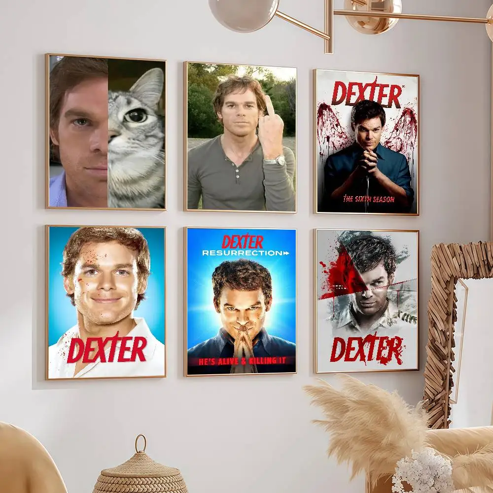 TV-Show D-Dexter Poster, Schlafsaal-Dekorationen, Wandbilder für Schlafzimmer und Wohnzimmer, Souvenirs