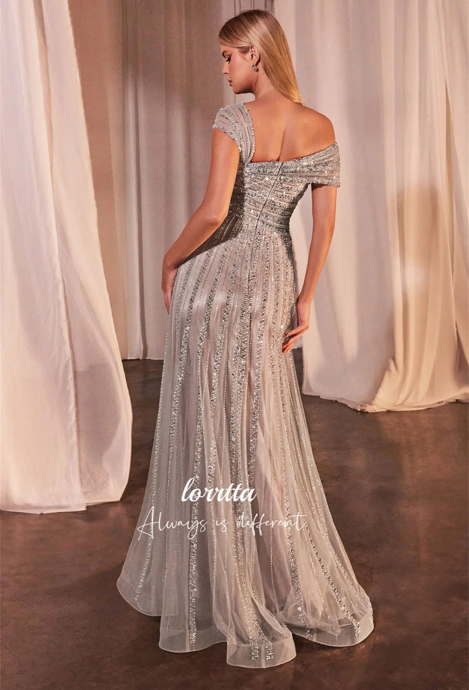 Lorrtta Customized Party Dress Prom Dresses 2025 Sharon Happy Evening Dresses for Special Occasions Glitter Fabric Luxurious image 5