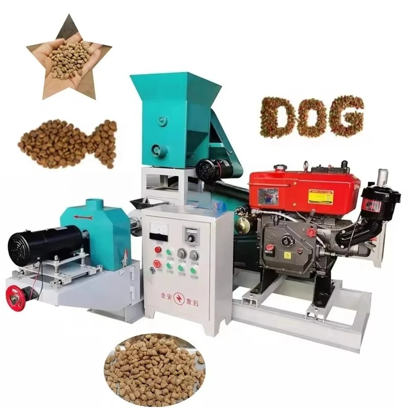 Small farm dog food making machine floating fish ball extruder factory cat and dog food manufacturing equipment