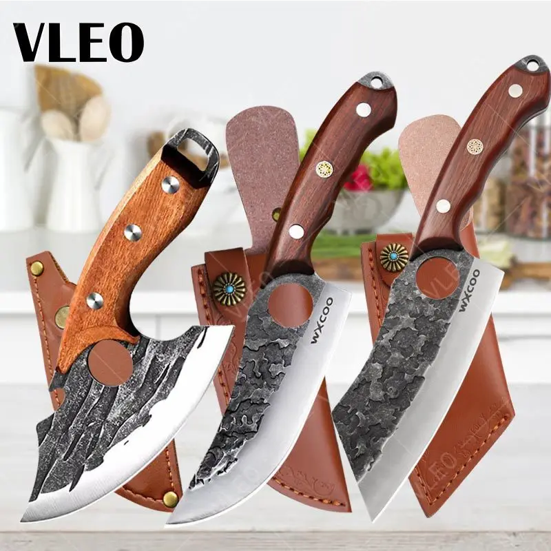 VLEO Professional Cooking Chef Knife Forged Boning Knife Meat Cutting Fruit Slicing Utility Knives Kitchen Knife Accessories