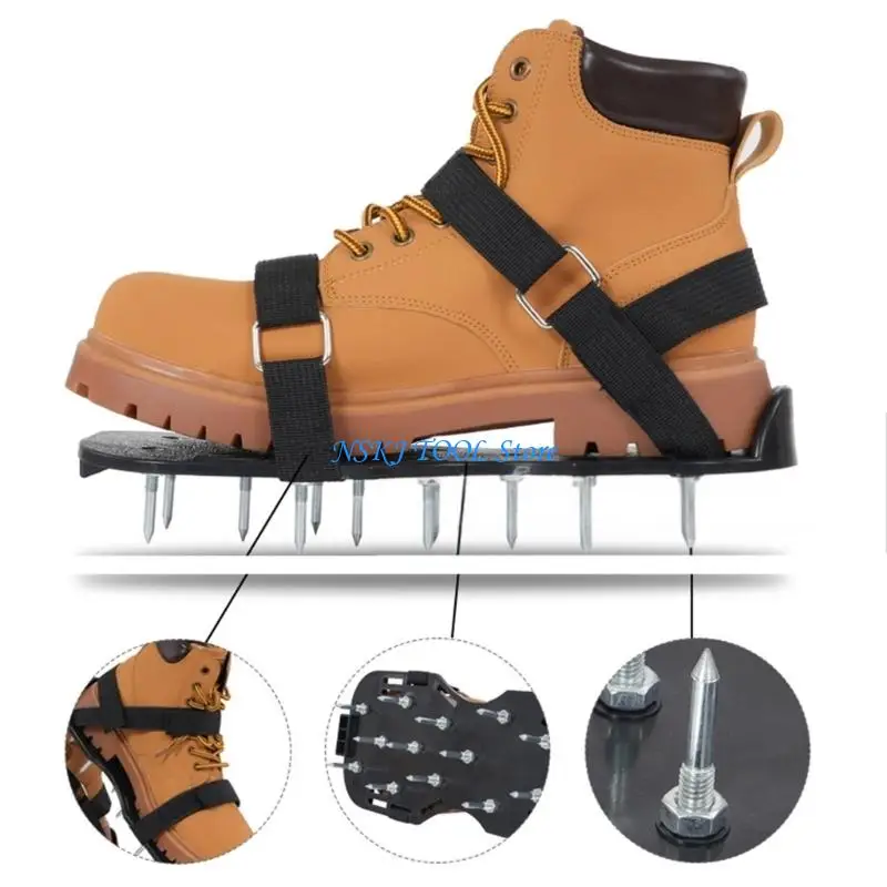 Zapatos con púas jardín ABS reforzado L8RC equipados con 13 zapatos duraderos con clavos 28MM