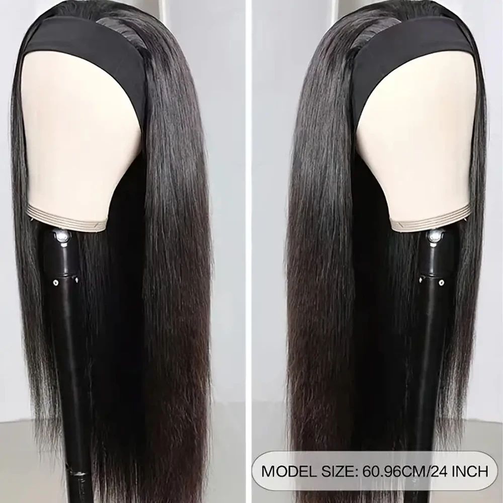 Headband Wig Human Hair Bone Straight Human Hair Wigs For Women Glueless Wig Human Hair Ready To Wear No Lace Human Hair Wigs