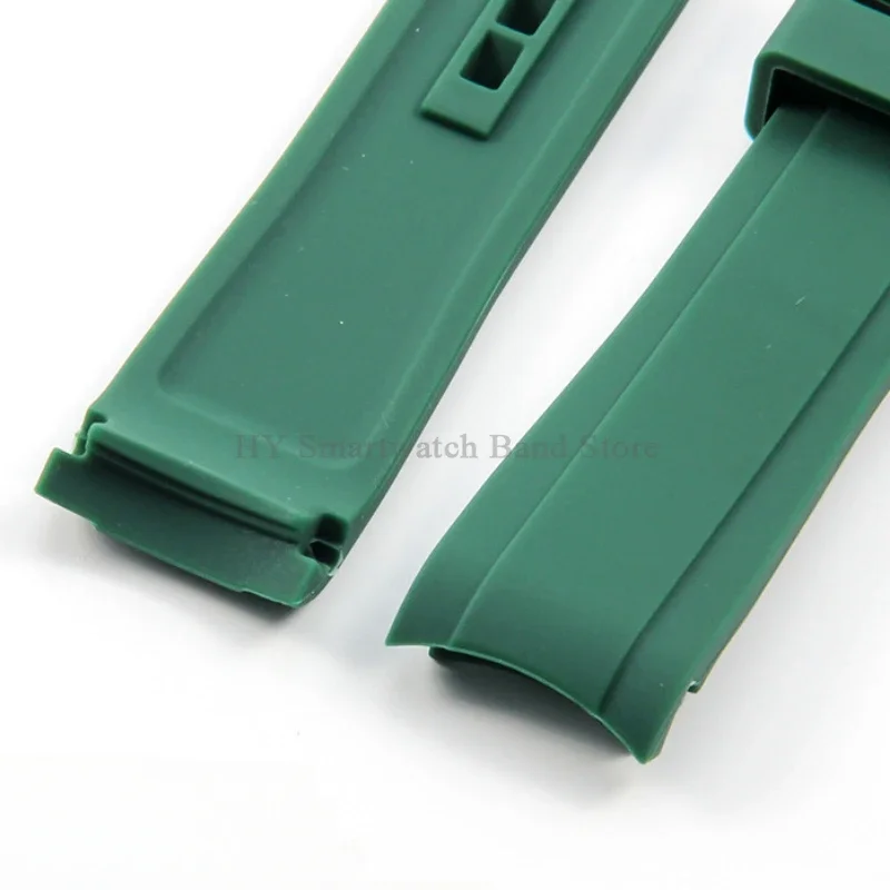 Correa de reloj de silicona de 20mm y 22mm para Swatch Blancpain para la serie Omega, pulsera de goma con extremo curvo, accesorios de pulsera deportiva