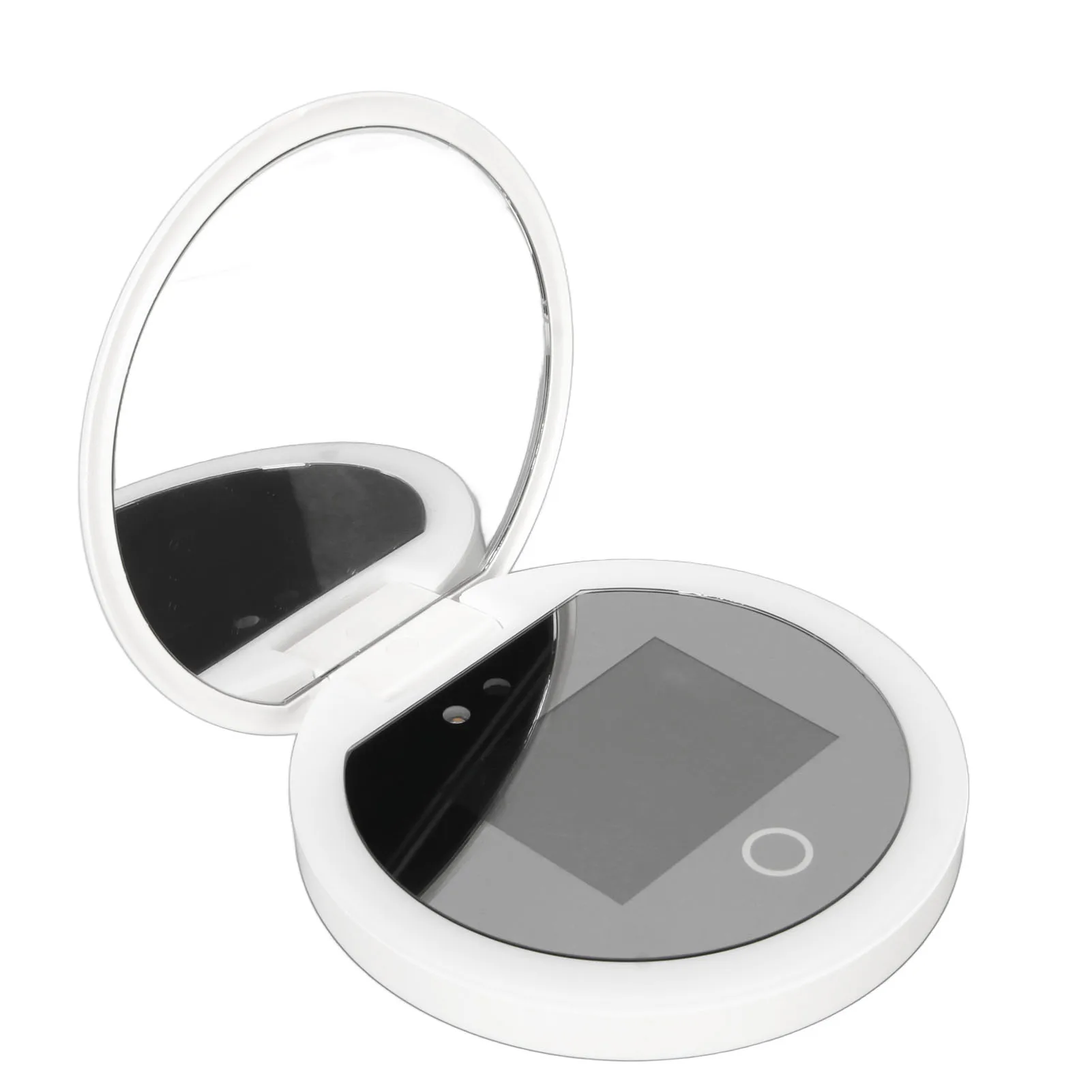 Reismake-upspiegel UV-spiegel Zonnebrandcrème Testcamera met licht 2x vergroting Reismake-up 3,5 inch Zakformaat L