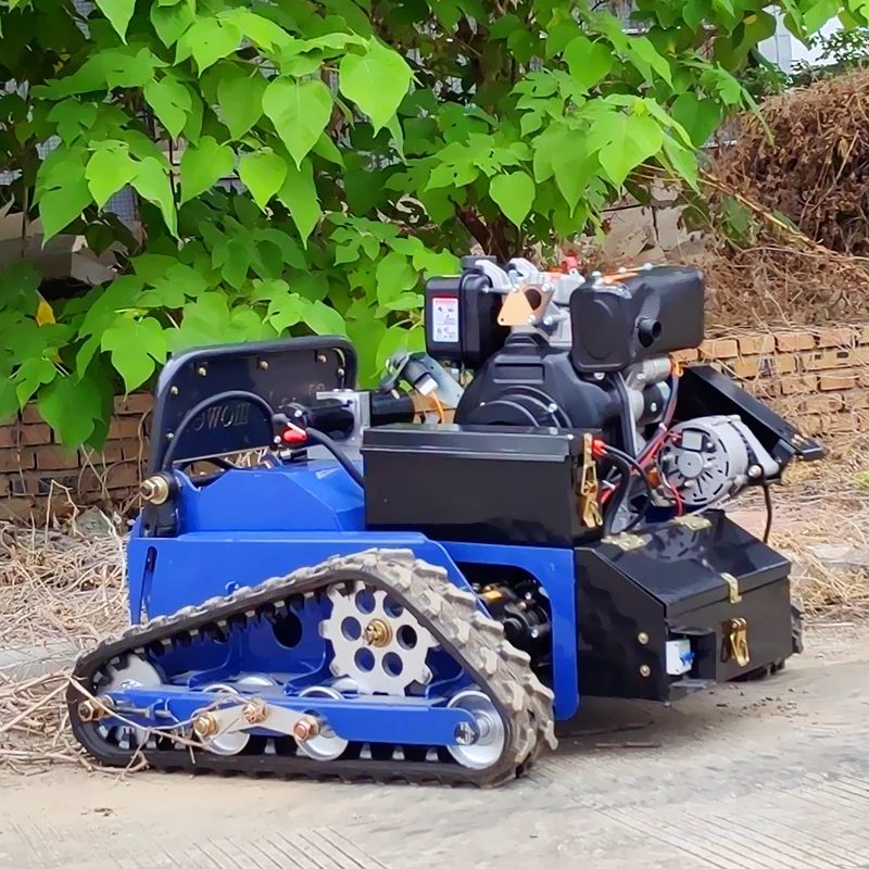 Customized Factory Sales Smart Self-propelled Remote Control Crawler Grass Cutter for Agriculture