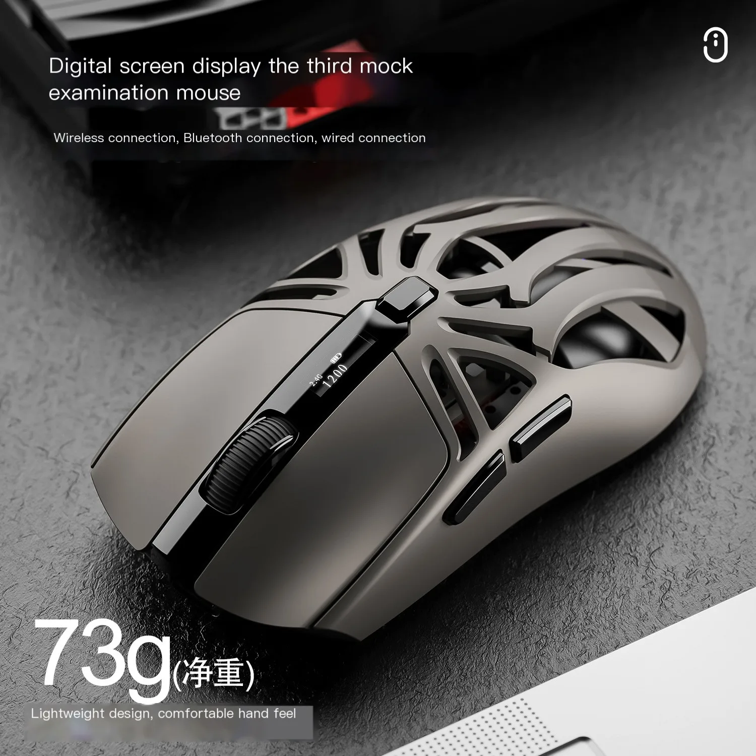 Gaming Mouse 3 Modes Wired Wireless Bluetooth Gamer Mouse Macro Programming 6 Keys SMAILWOLF RS8 Ultra Lightweight 24000 DPI RGB