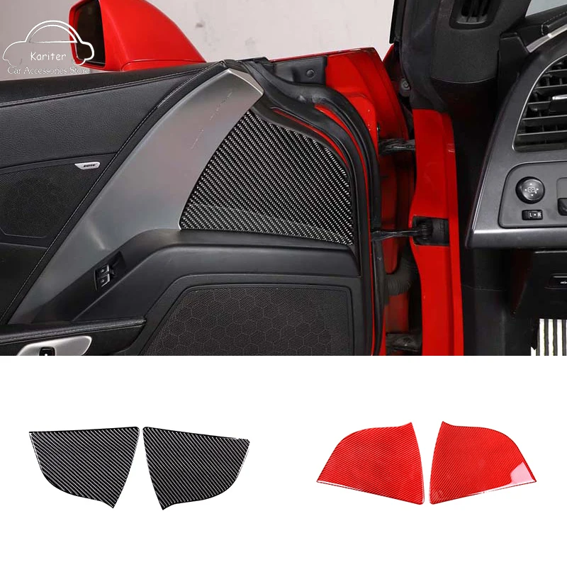 

For Chevrolet Corvette C7 2014-2019 Soft Carbon Fiber Car Door Crash Pad Car Interior Protection Accessories