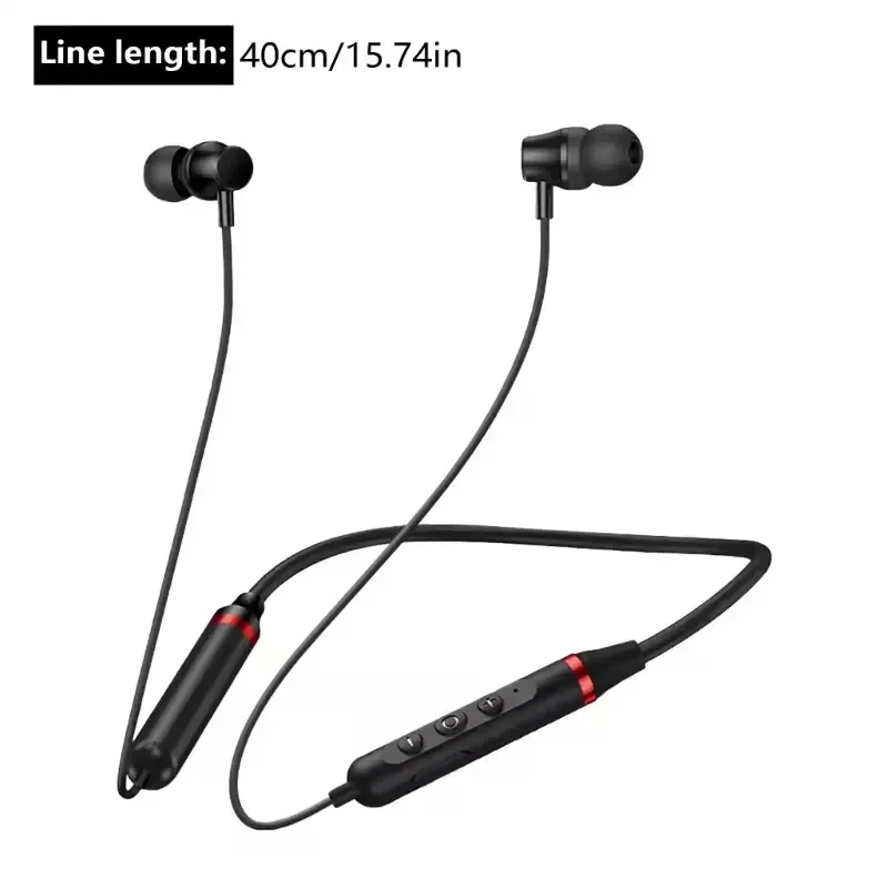 

Portable in Ear Running Wireless Bluetooth-compatible BLE5.0 Binaural Neckband Earphone Sports Earbud Half Earpiece for Daily