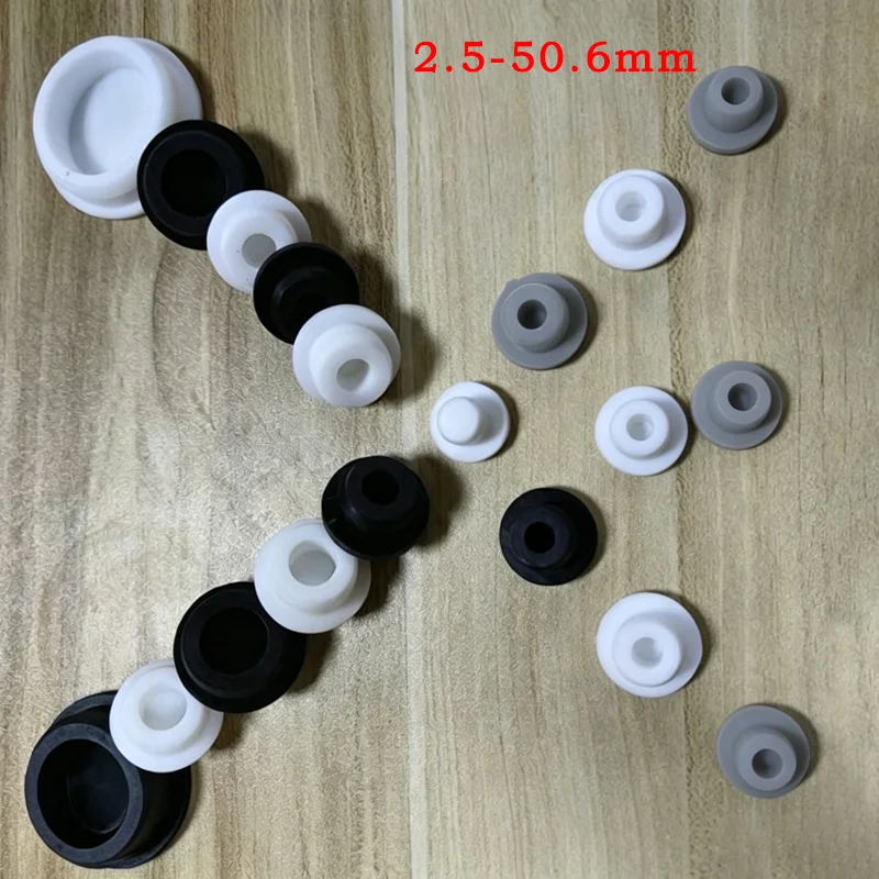 1~20pcs 2.5mm-50.6mm Grade Silicone Rubber Plug Plug Plug Hole Plug Soft Rubber Circular Buckle Silicone Waterproof Seal