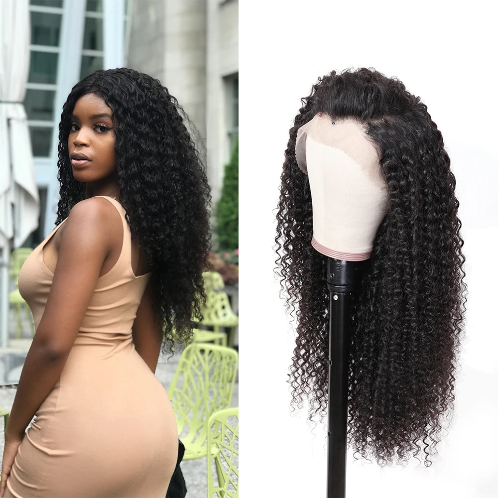 Julia Hair Affordable Human Hair Wig 13x4 Brazilian Curly Lace Front Wig 16-24inch Pre Plucked Bleached Knots Wigs Human Hair