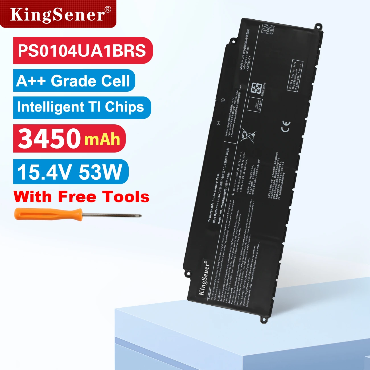 

KingSener PS0104UA1BRS 53WH Battery For Toshiba Dynabook U30 Tecra A50-J-12U A40-J-12E A40-J-1OX A50-J CS40L-K12 i3-1215U