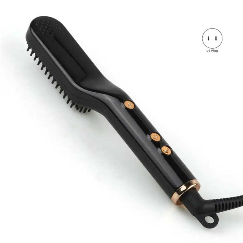 [B25B!】 Men' S Hair Straightening Brush Hot Heated Comb Men' S Beard Multifunctional Straightener Quick Hair Styler Styling Tool 5