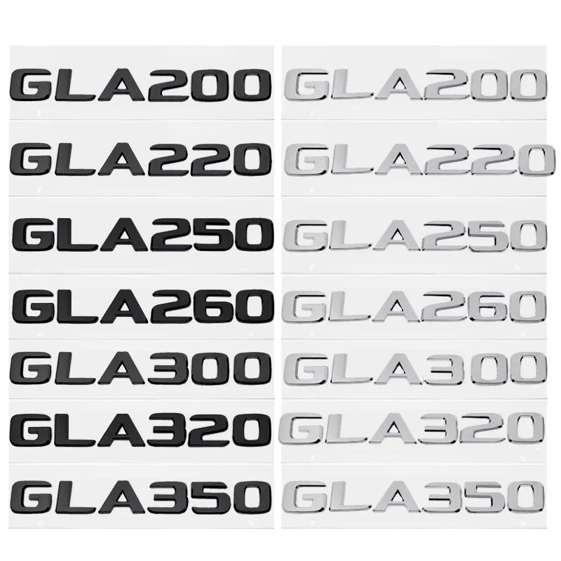 Automotive 3D Digital Alphabet Trunk Emblem Badge decalcomanie per Mercedes Benz GLA200 GLA220 GLA300 GLA350 GLA250 GLA260 GLA320