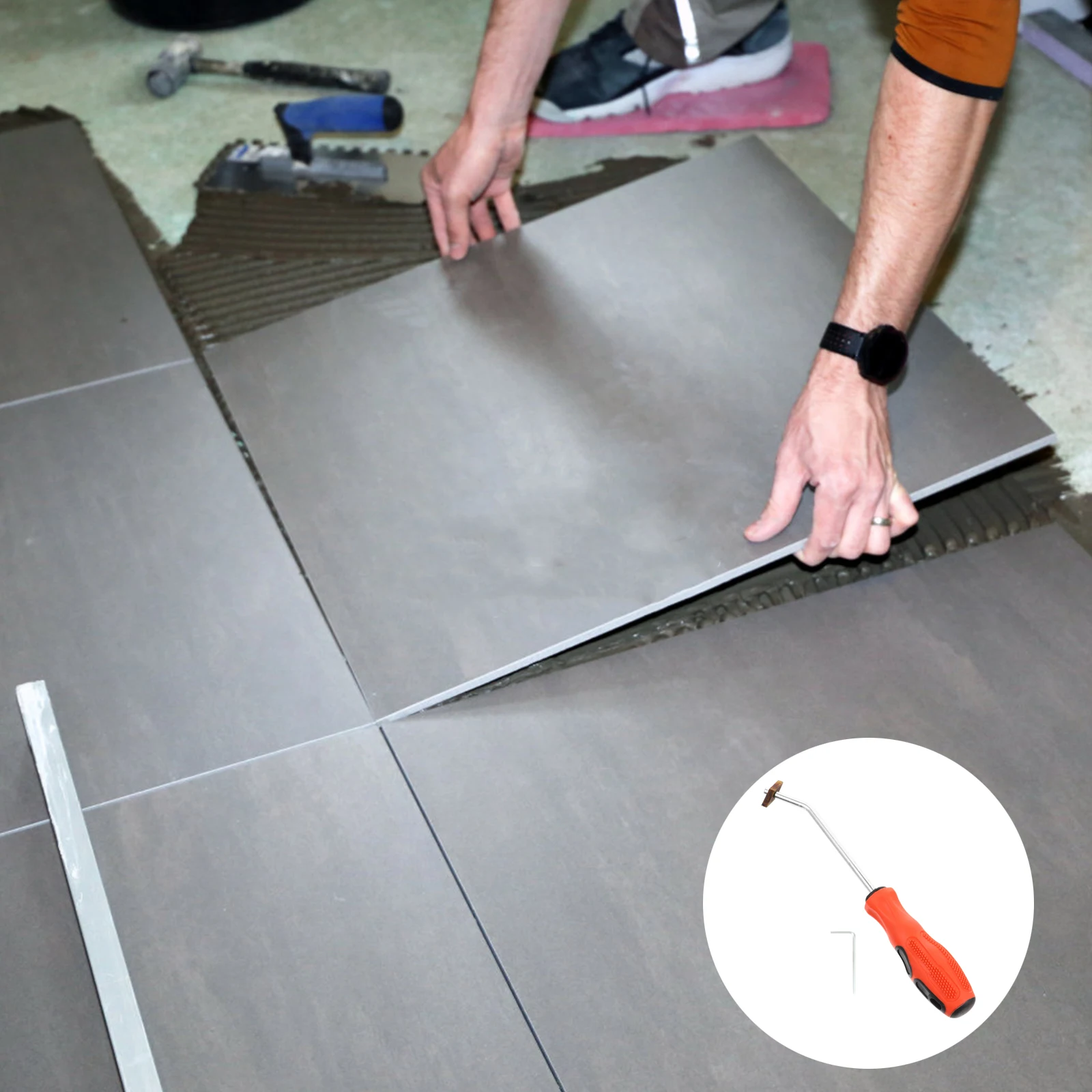 

Tungsten Steel Grout Removal Tools Caulking Cleaner Double Blades Reversible Tip Fits Any Seam Tile Gap Scraper Mortar Dirt