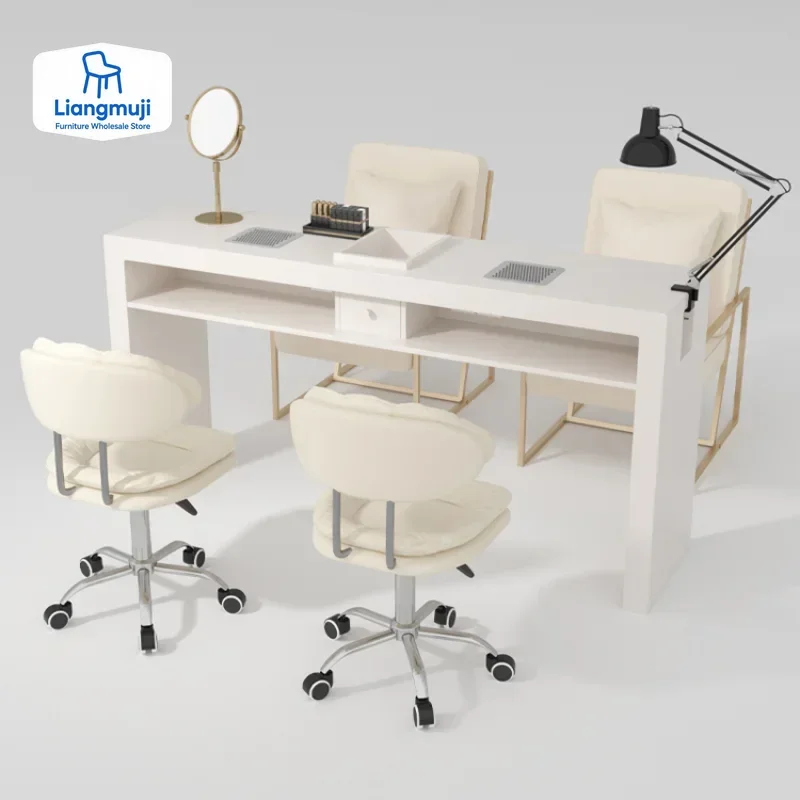 

Tables Nail Manicure Professional Table Salon Makeup Rest Nails Lamp Desk Beauty Designer Japanese Storage Nageltisch Organizer
