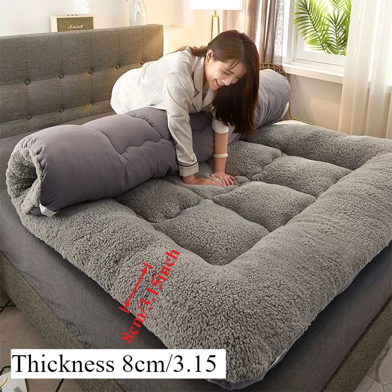 الملكة فراش توبر للطلاب عنبر سميكة صوف الضأن فراش منصات يغطي مع جيب مرن 7D الألياف السرير توبرingiosy Matttratulis