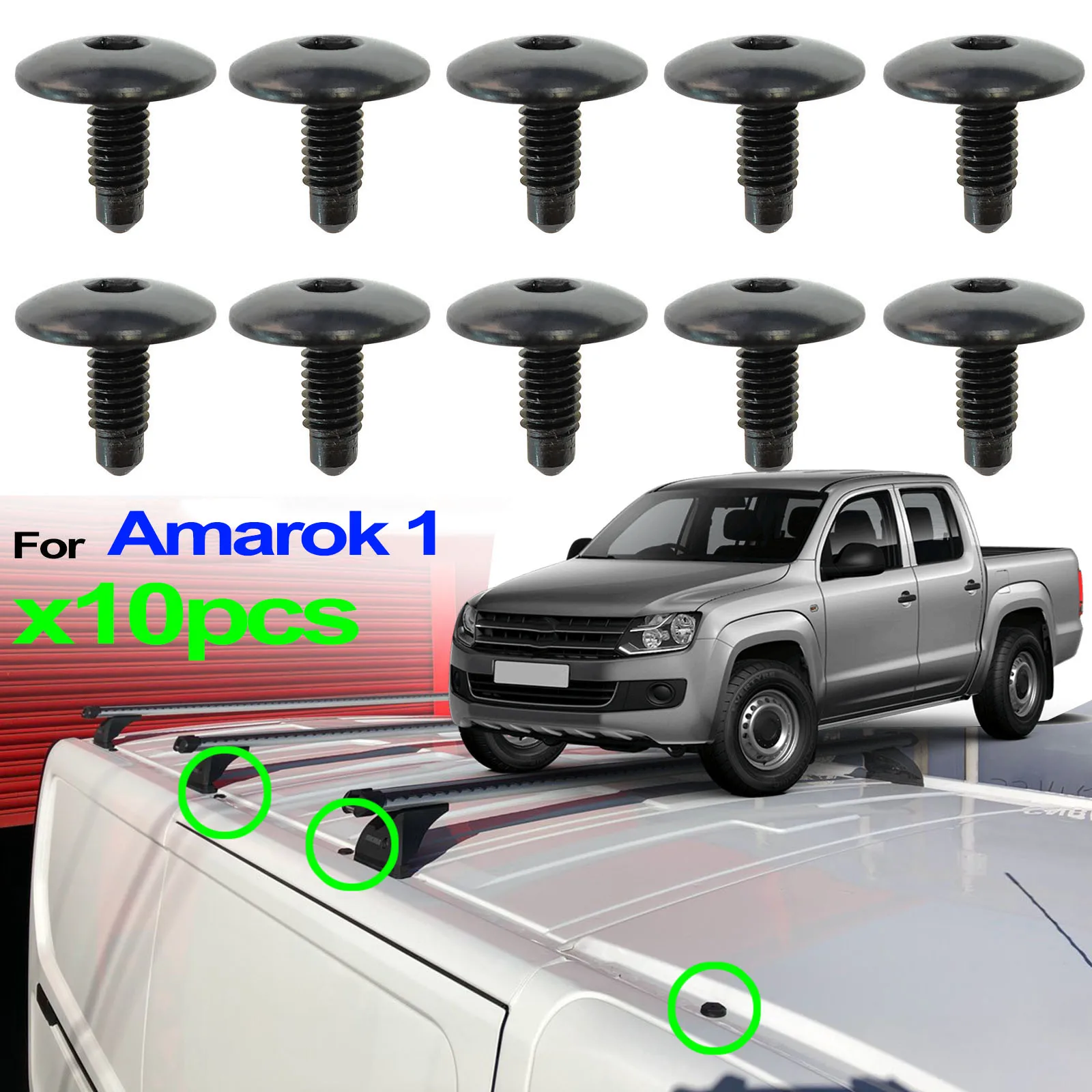 10pcs For VW Amarok 2010 - 2024 Roof Panel Rack Holes Blanking Hex Screws Bolt Set Bolts W/ Washer WHT006148 2021 2020 2019 2018