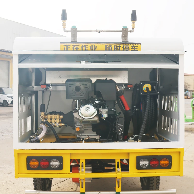 2025Lavadora de alta pressão fabricada na China Caminhão de limpeza de alta pressão Veículo de saneamento multifuncional
