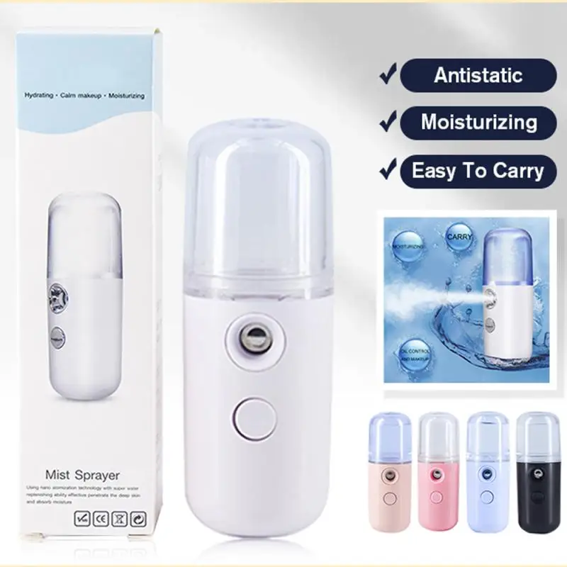 Pulverizador Facial Nano, Face Steamer, Umidificador Recarregável Nebulizador Portátil Hidratante Hidratante, Beleza Feminina, Cuidados com a pele