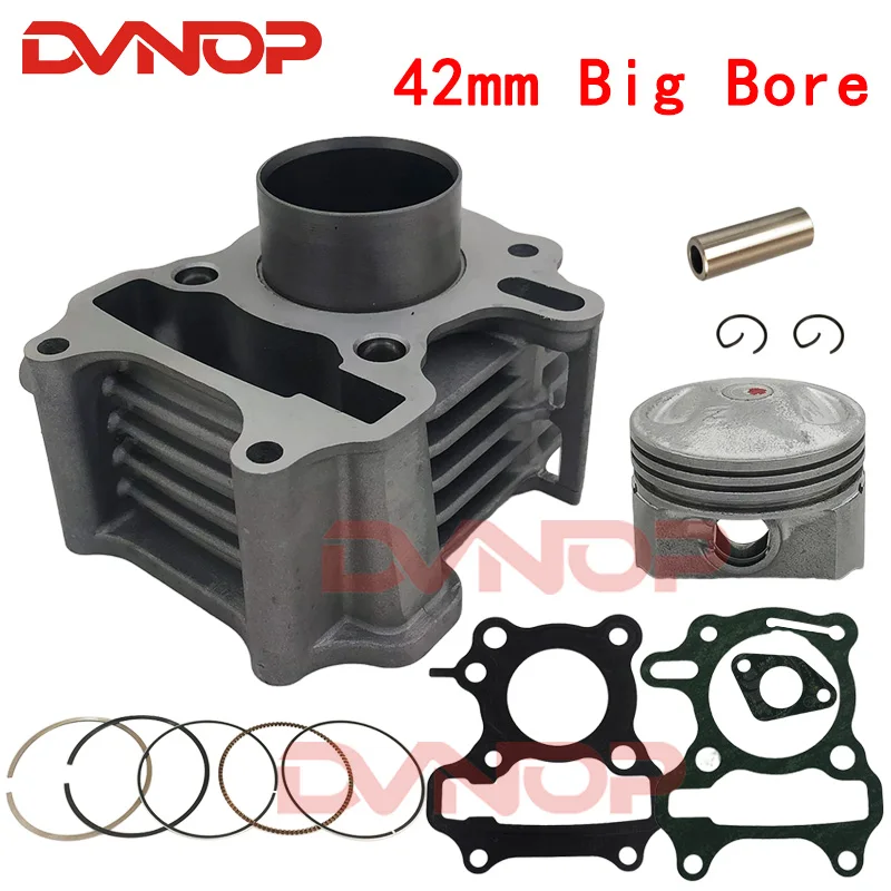 Cylinder skutera 42mm dla SYM MIO50 Fiddle 2 Jet 4 Allo Cello 50cc Awa XS1P37QMA QJ50QT-18D12100-AMA-000 4-suwowy silnik część