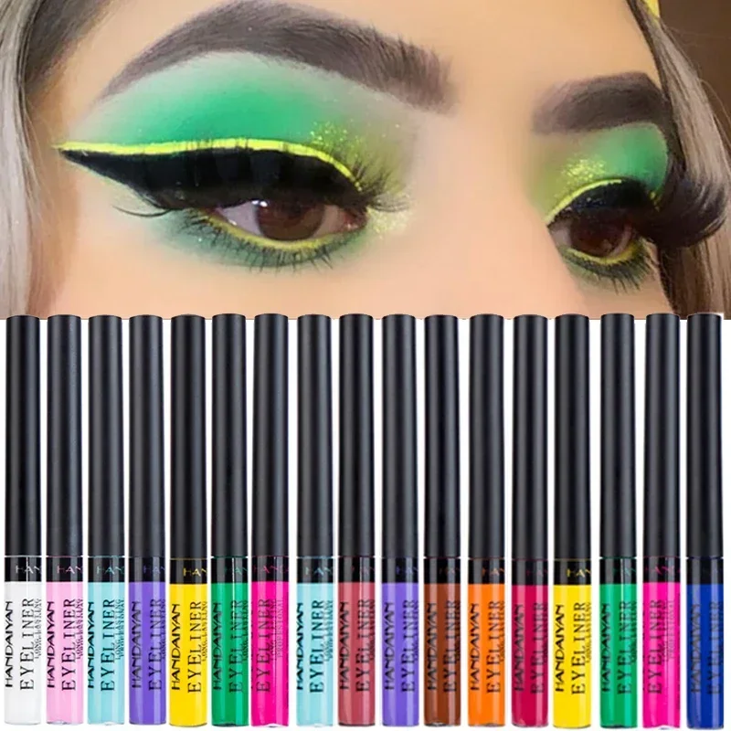 Waterproof Matte Liquid Eyeliner 12 Colors Lasting Fast Drying Blue White Pink Neon Smooth Eyliner Pencil Eyes Makeup Cosmetics