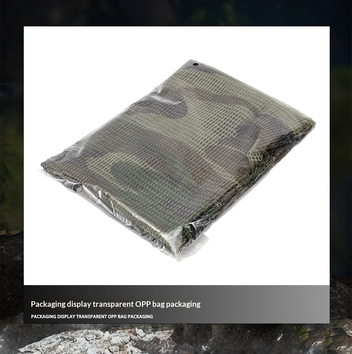 Taktisches Tarnnetz-Schal, Atmungsaktiver Scharfschützenschleier für Jagd, Airsoft, Outdoor-Militärausrüstung – Detail 7
