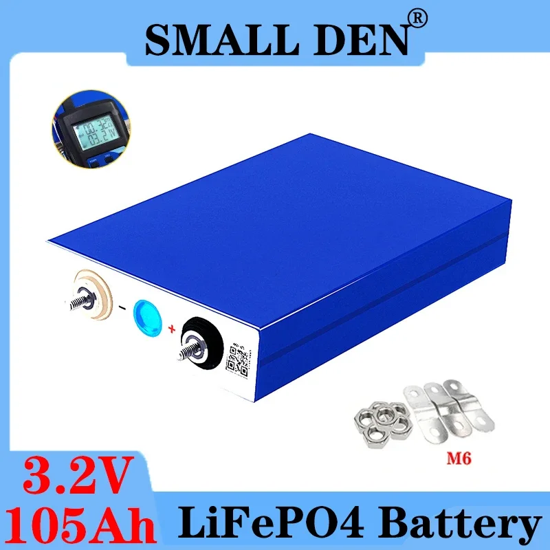 

1PCS NEW 3.2V 105Ah LiFePO4 Rechargeable battery 3C Discharge diy 12v 24v Solar storage Hovercraft EV RV Electric car Tax Free