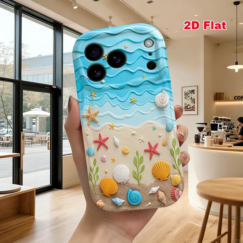 2D Flat Soft Silicone Phone Case For iPhone 17 Pro Max 16 18 Pro 13 11 15 14 Plus 12 17 16E 17Promax Shockproof Transparent Funda Cover