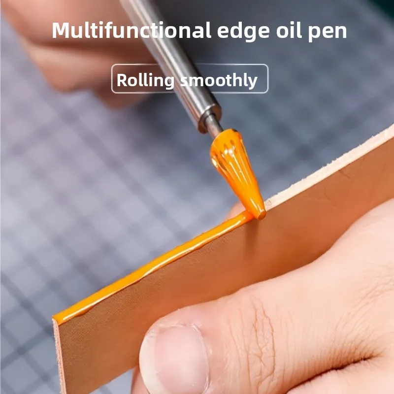 DIY Handmade Double Headed Oil Pen Multi functional Leather Edge Oil Pen Dual purpose Oil Pen Adhesive Oil Edge Sealing Tool