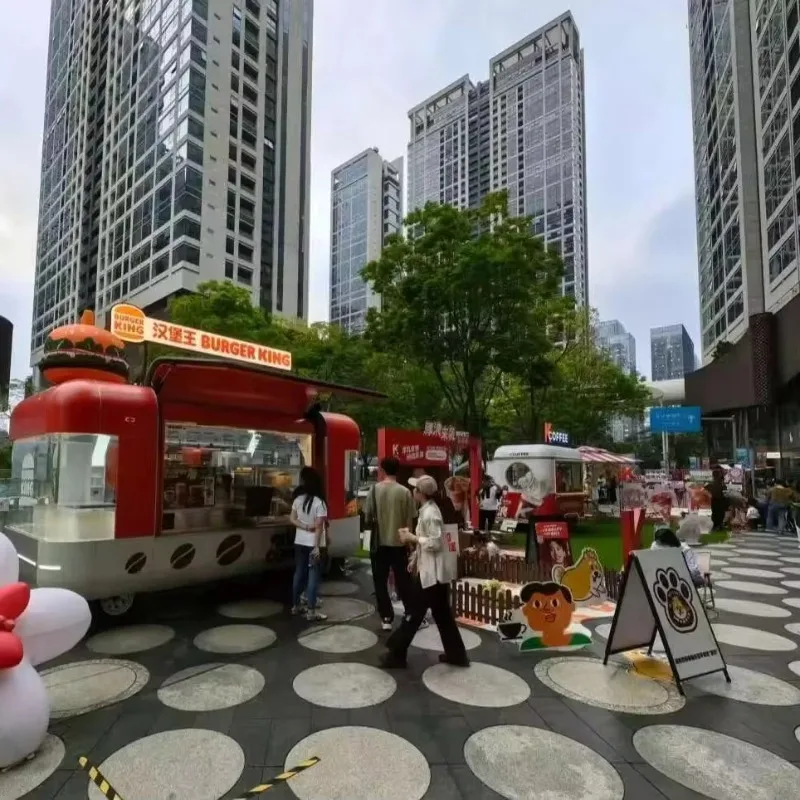 Hot Selling Street Mobile Food Cart Multifunctional Fast Food Truck for Burger Coffee Carrito Comida