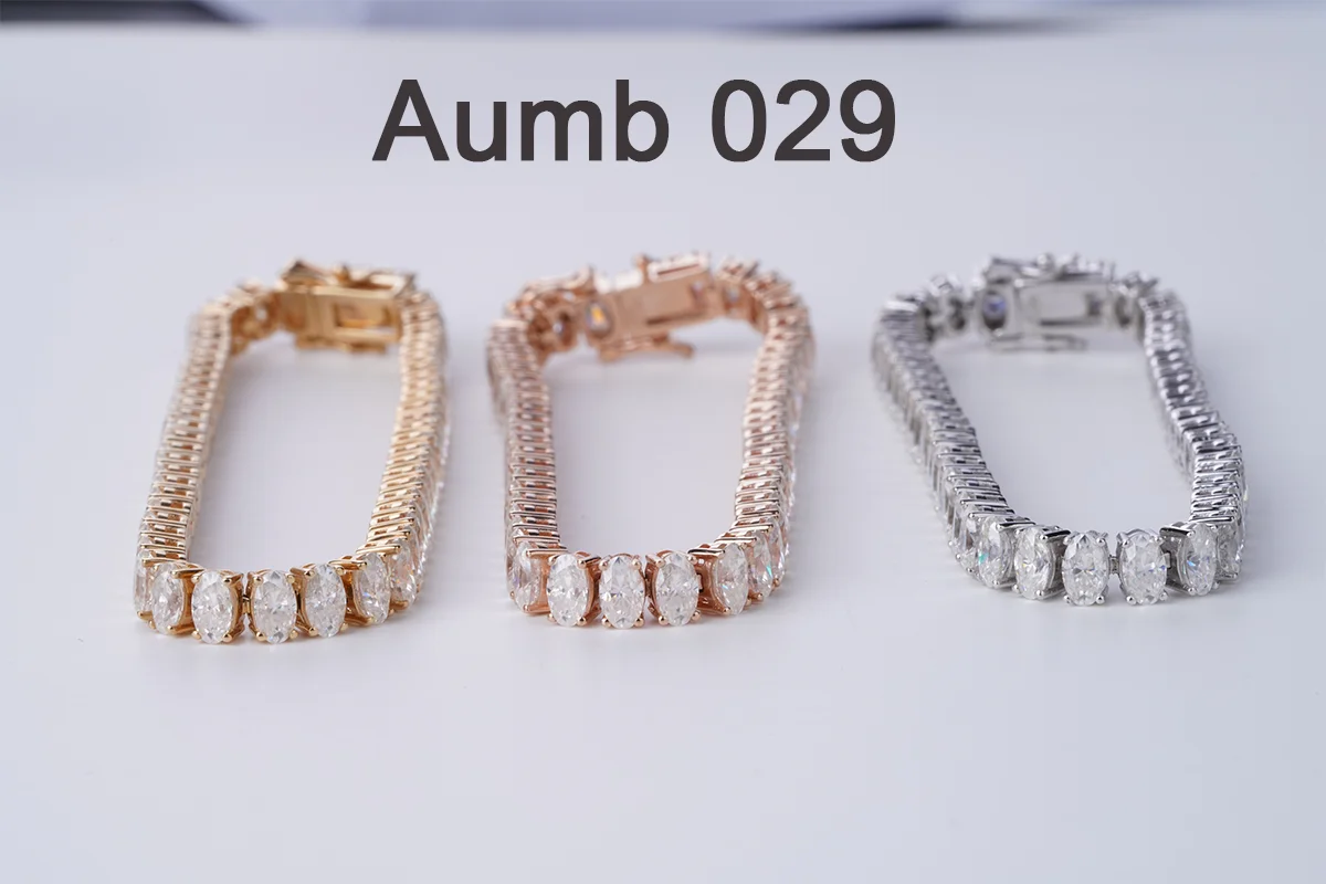 

Wholesale Product Fine Jewelry 14k Solid Gold Bracelet Oval 3x5mm D Color Loose Diamond Moissanite Tennis Bracelets Anniversary