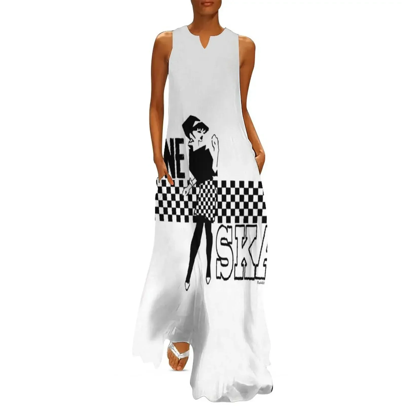 

2 Tone Ska Long Dress Bride dresses Evening dresses Women's evening dress clothes Dress