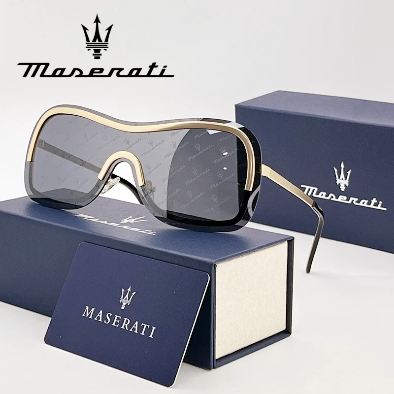 MASERATI New Fashion Sunglasses Stylish Unframed Metal rimmed Shades for Men Women Cool Pose Trendy Design