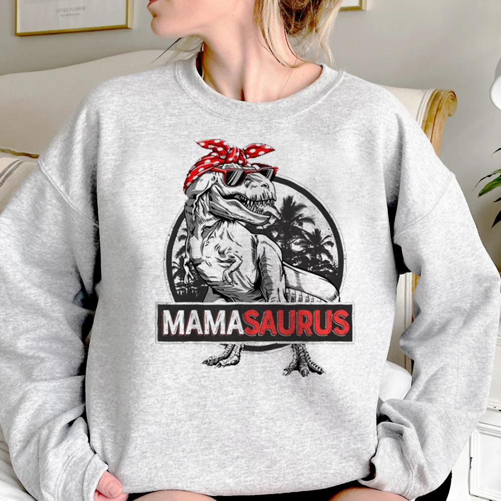 Dinosaur hoodie funny printed design pattern graphic comfortable trendy female tracksuits comic manga