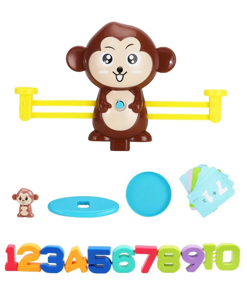 Monkey Balance Number Balance Scale Number Board Game Montessori Math Toy Scale Kids Educational Toy To Learn Add And Subtract