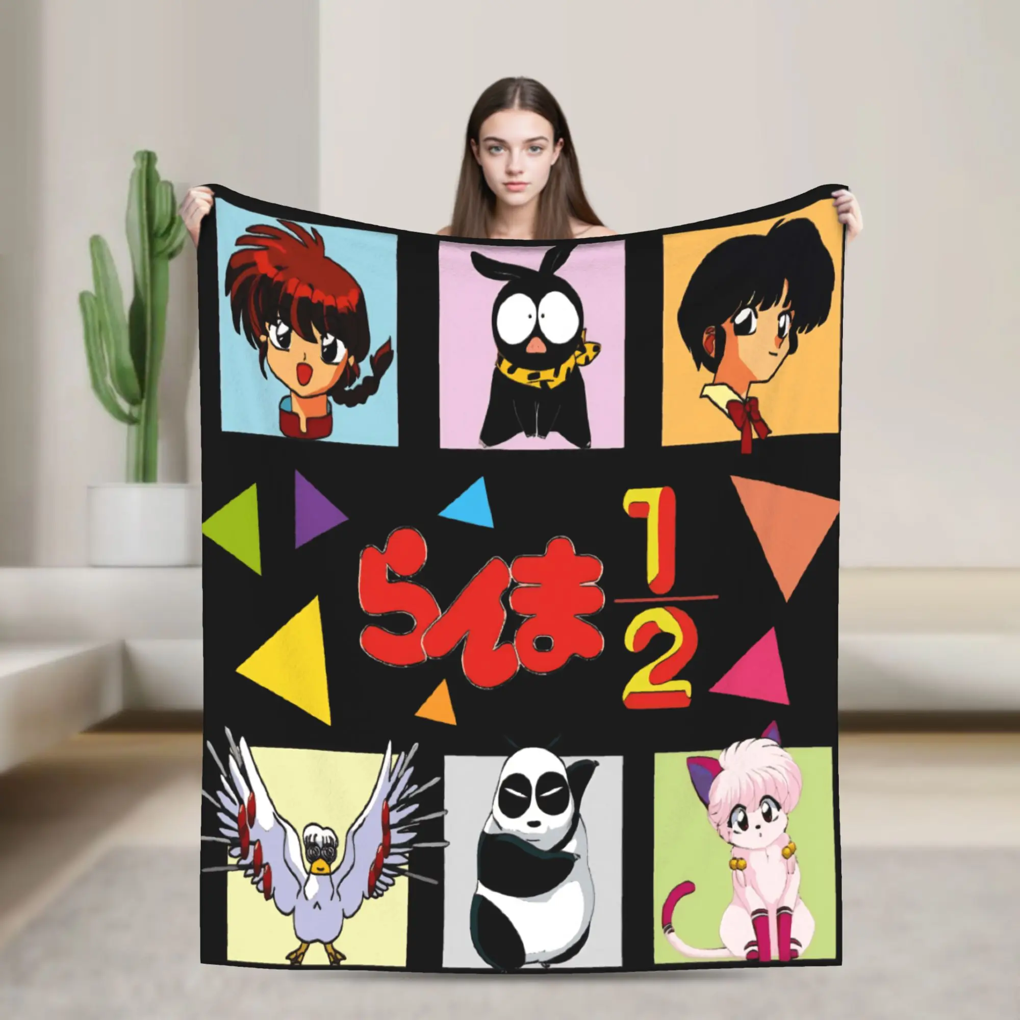 

Мягкое теплое одеяло для студентов, путешествий в самолете, Ranma Saotome, пледы, фланелевое покрывало для домашнего декора, графический чехол для дивана-кровати