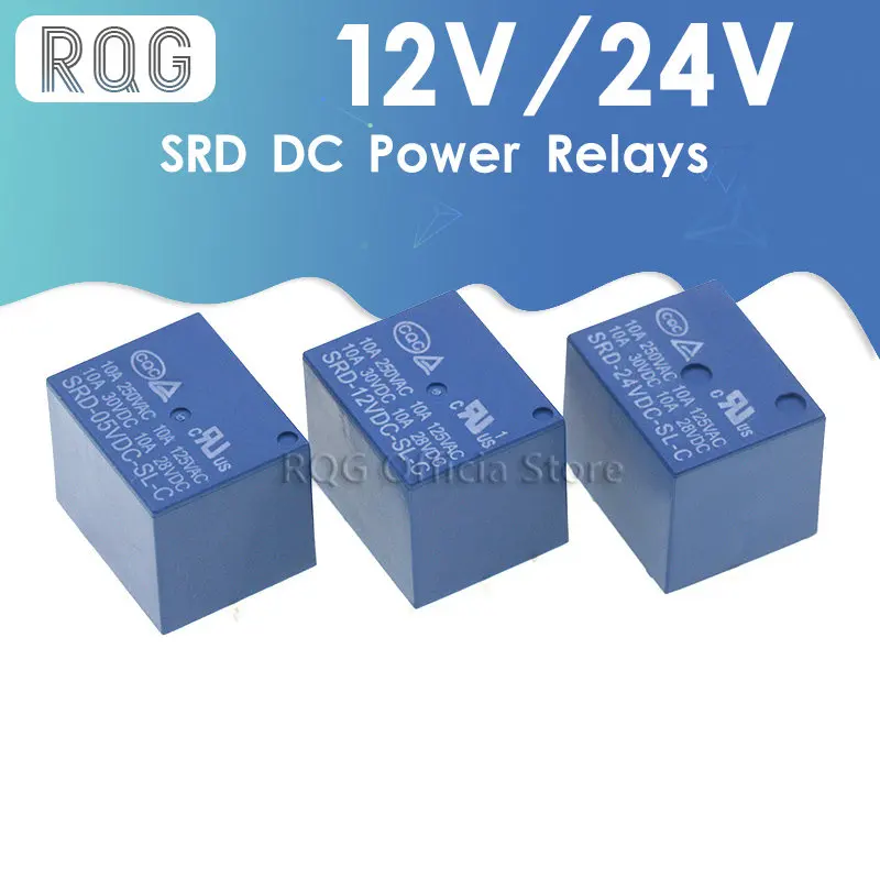 Relays SRD-03VDC-SL-C SRD-05VDC-SL-C SRD-06VDC-SL-C SRD-09VDC-SL-C SRD-12VDC-SL-C 3V 5V 6V 9V 12V 24V 48V 10A 250VAC 5PIN