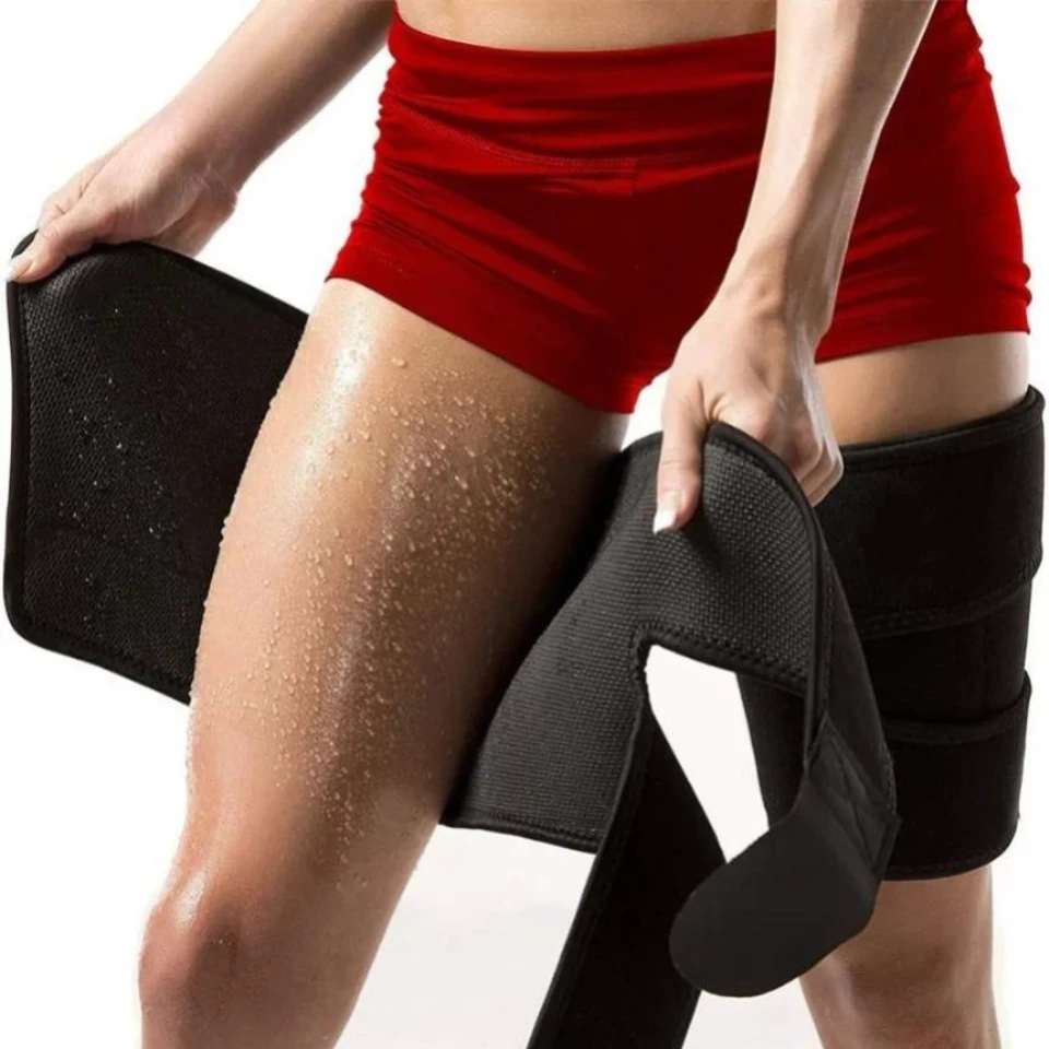 2026 Professional Sauna Thigh Trimmers for Women Sweat Thigh Bands Shaper Thigh Trainer Slimmer Wraps Adjustable Two Way Belt view 2