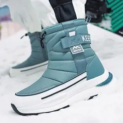 Stivali da neve unisex Scarpe invernali da donna Stivali invernali da uomo antiscivolo impermeabili Peluche addensato Scarpe da sci calde Botas Femininas