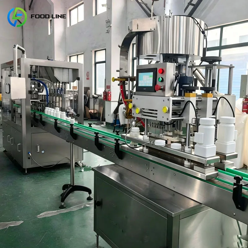 Bottle Packaging Line Automatic Capping Machine Screw Capper For Liquid Products Customized