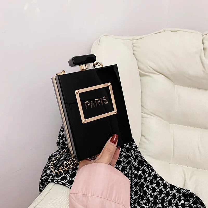 Fashion Perfume Bottle Bags For Women 2021 Women's Luxury Clutches Purse Crossbody Shoulder Bags Laides Acrylic Box Evening Bag