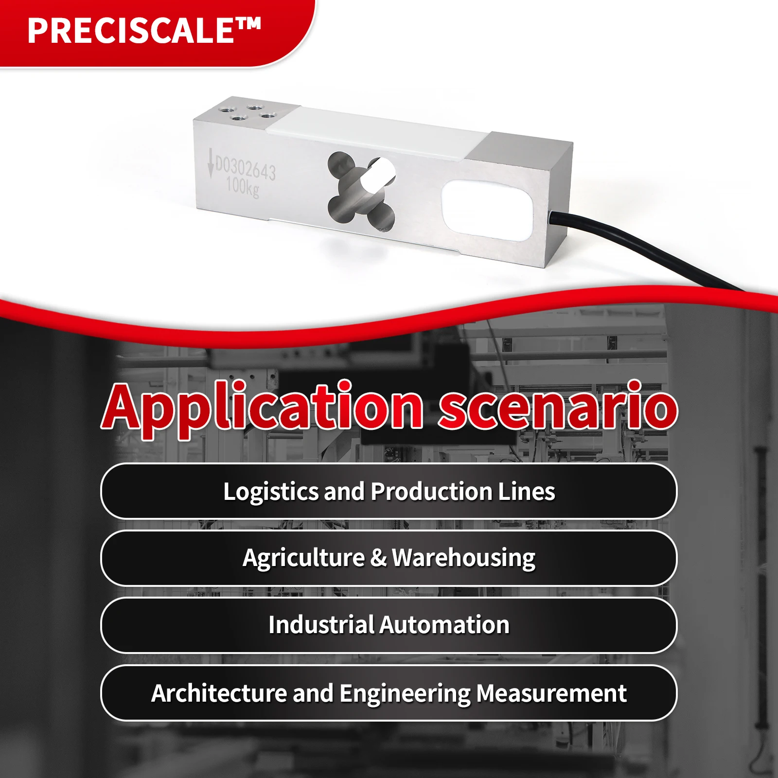 Точный тензодатчик из алюминиевого сплава для тестирования растяжек и сжатия силы, 100 кг 200 кг 300 кг