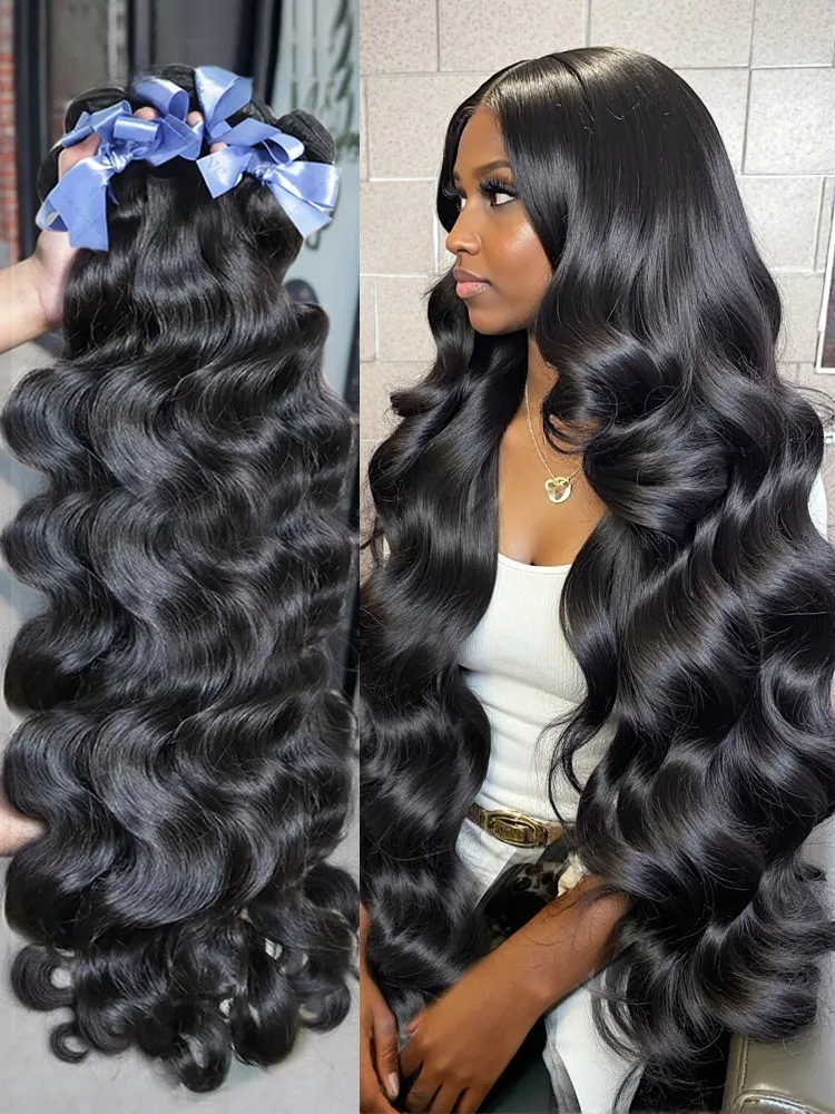 30 32 40 Inch Body Wave 3 4 Bundels Braziliaans Remy 100% Onbewerkt Ruw Maagdelijk Menselijk Haar Golvend Dubbele Bundels Weefsel Extensions
