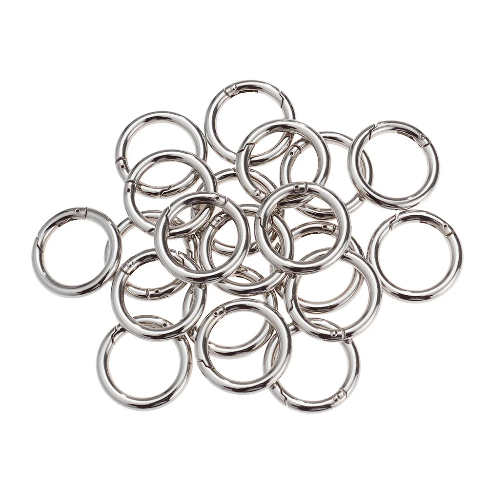 

20 pcs Jump Rings 4.0X25Mm Zinc Alloy Open Split Ring Keychain Connectors For Jewelry Making Crafts Diy Accessories Silver